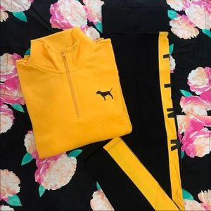 ❌SOLD❌ VS PINK set half zip leggings